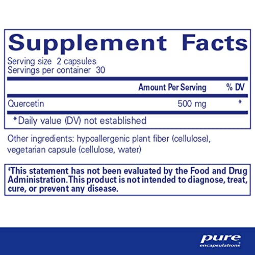 Quercetin 500 mg Immune Support Supplement, 60 Capsules Z46107