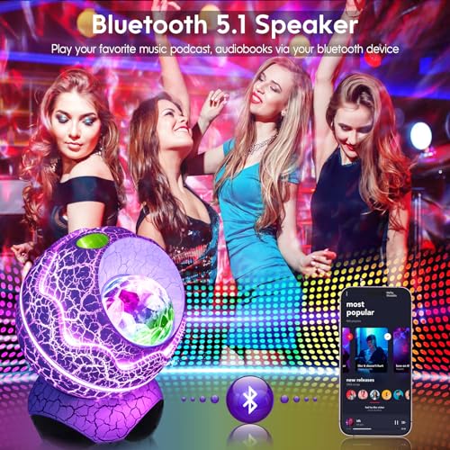 Star Projector with Bluetooth Speaker and White Noise for Bedroom T49326