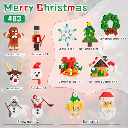 Christmas Ornaments Building Kit 13-in-1 for Kids T632