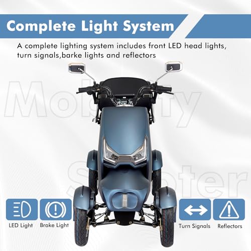 Heavy Duty 4 Wheel Mobility Scooter for Adults, All Terrain with Seat and Remote Control Y2407