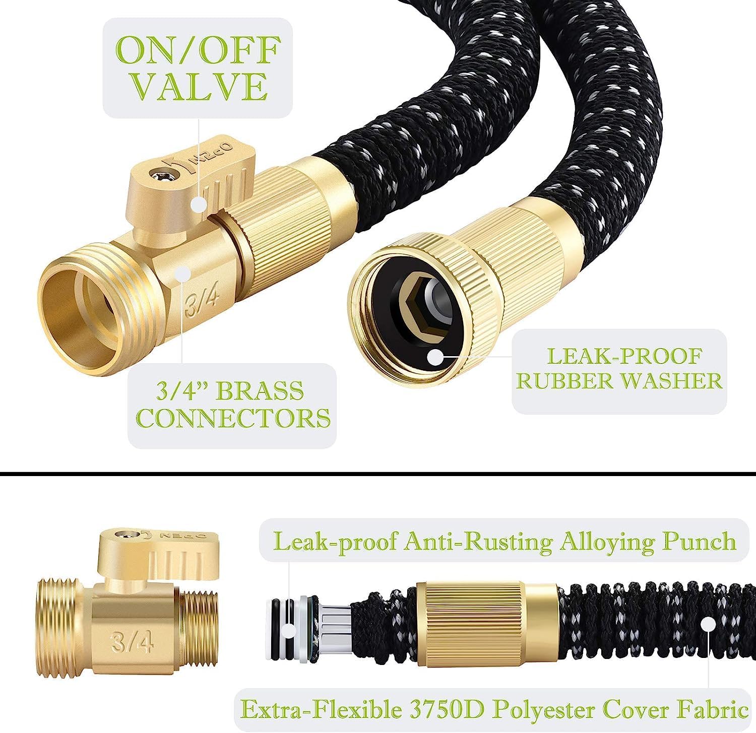 Expandable Garden Hose 50ft with 9 Function Nozzle L223692