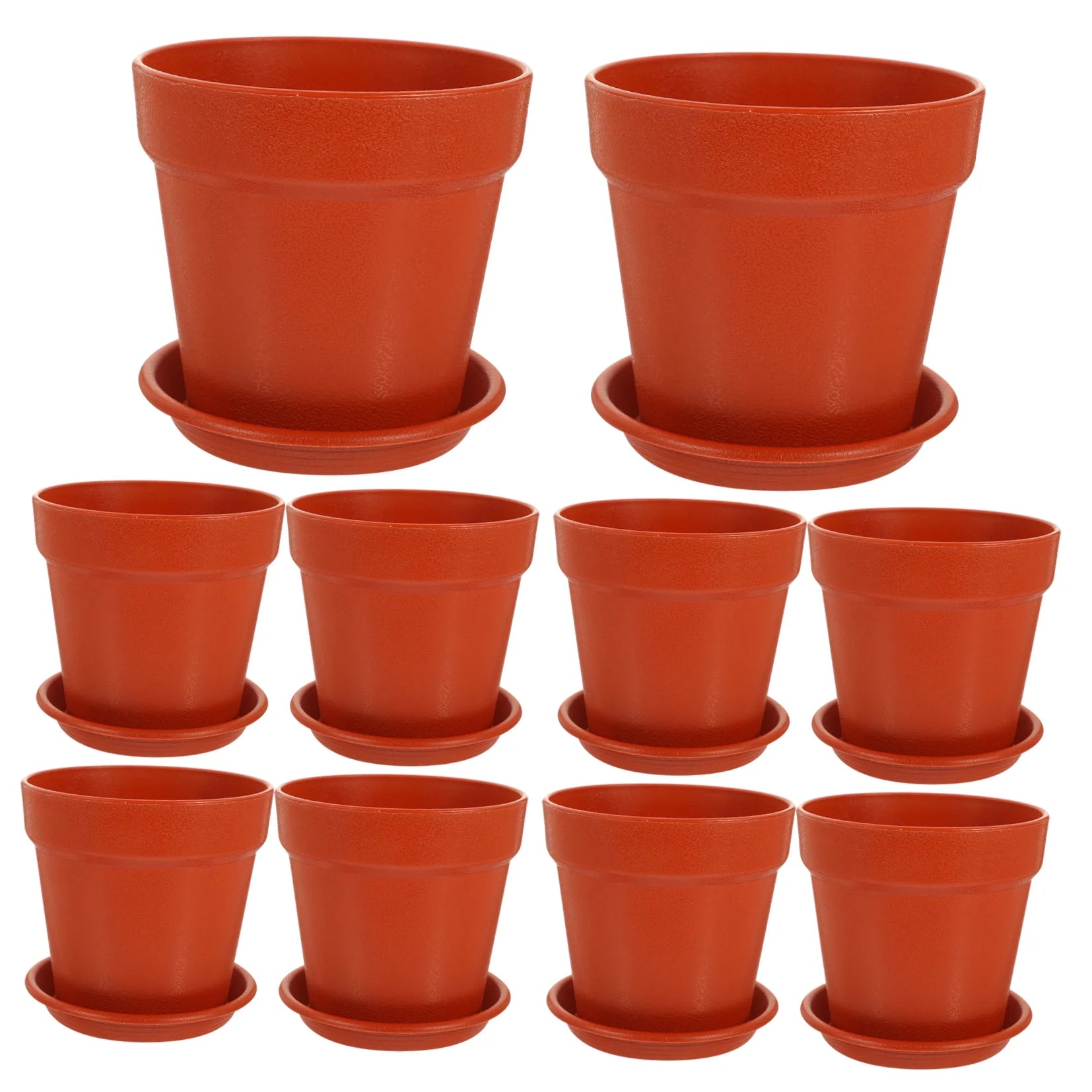 10 Sets Plastic Flower Pots for Garden Nursery O680656