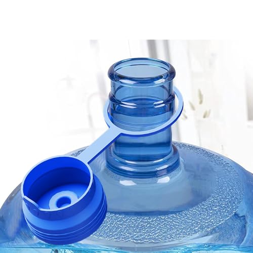 Water Jug Cap 5 Gallon, Silicone Reusable with Hang Loop, No Spill, 55mm, 2 Pack L992137