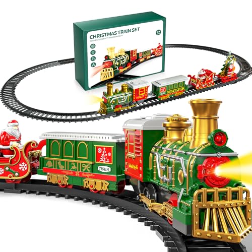 Electric Train Set for Kids with Smoke, Light and Sound, DIY Tracks L560