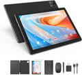 Tablet 10 inch Android 14 Tablets 2024 Newest, 6GB RAM 64GB ROM 1TB Expanded, 6000mAh Battery, 5G Wi-Fi 6, 2MP+8MP Dual Camera, Bluetooth, 1280 * 800 FHD IPS Tablet with Keyboard(Black)