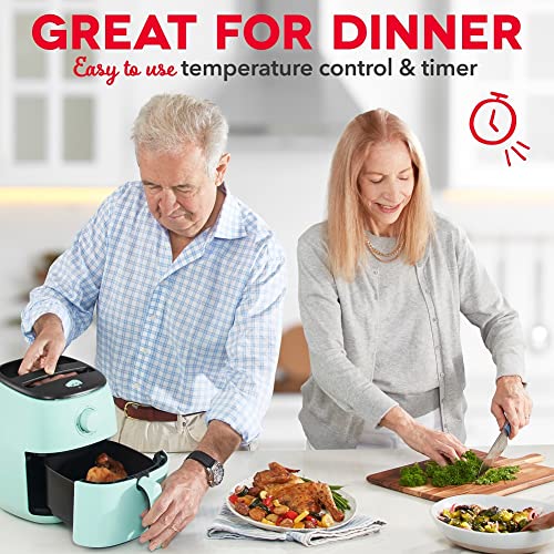 Electric Air Fryer Oven, 2.6 Qt., Grey, Compact, Auto Shut Off, 1000-Watt O64979