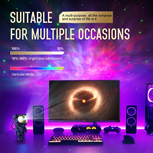 Astronaut Star Projector Night Light with Remote and Timer E396