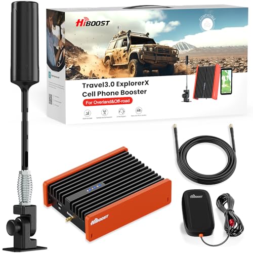 Cell Phone Signal Booster for Truck | High PowerTruck Booster Kit| 4G& 5G LTE Omni-Directional Adjustable Antenna for All Carriers-Verizon,T-Mobile,AT&T | Pickup SUV OTR Booster FCC Approved