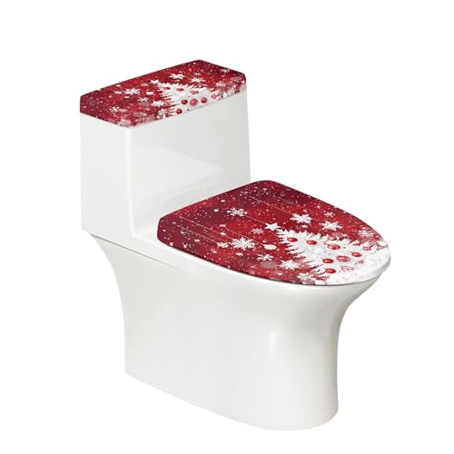 Christmas Toilet Lid and Tank Cover Set for Bathroom Decor K51670
