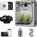 VIVOSUN G425 48"x24"x60" Grow Tent Kit, Smart Grow System with AeroLight A100 100W LED Grow Light, 4 Inch Air Carbon Filter Smellines Control and 4-Inch 25-Ft. Air Ducting