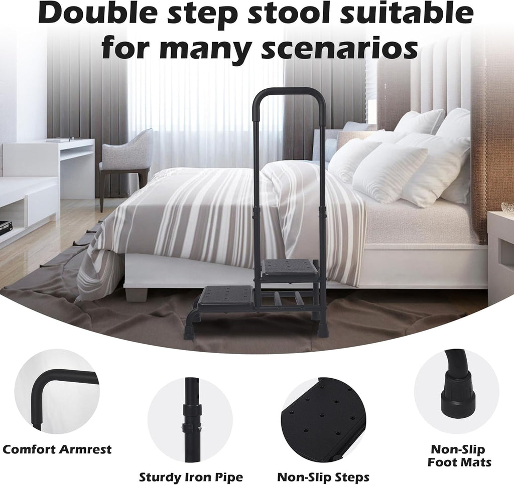 2 Step Stool with Handle for Elderly, Heavy Duty V247