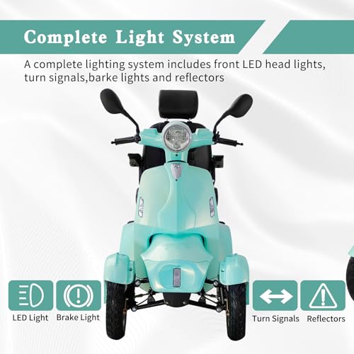 4 Wheel Mobility Scooter for Adults, 800W Heavy Duty, All Terrain with Seat K744