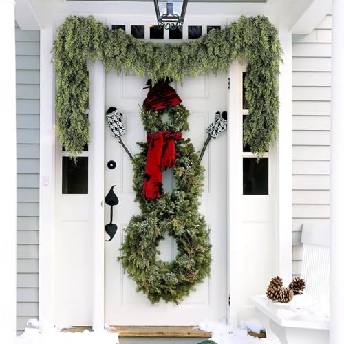 9ft Prelit Faux Pine Garland with Lights for Mantle K657616