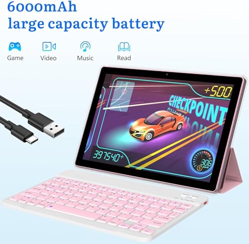 10 Inch Android Tablet with Keyboard Case Mouse Stylus J550018