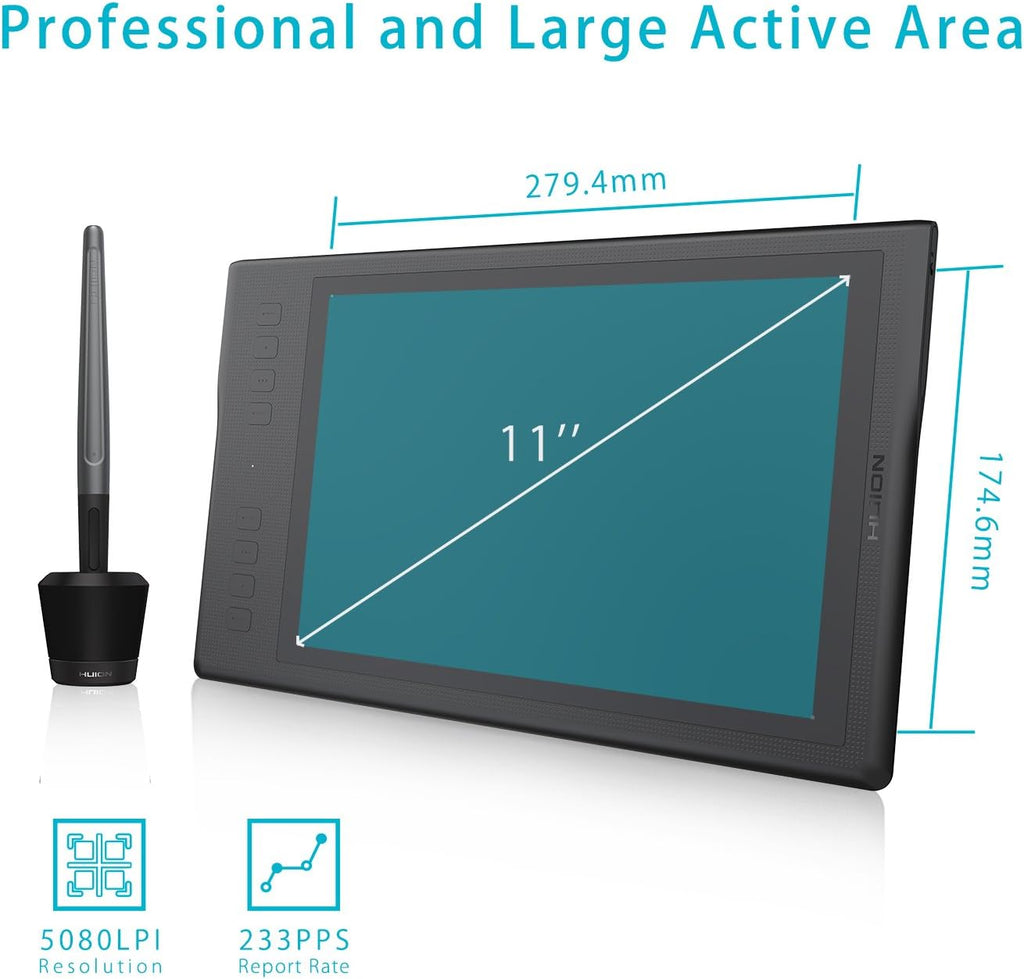 Wireless Graphic Drawing Tablet with 8192 Pressure Sensitivity, 11 x 6.87 inches N33325