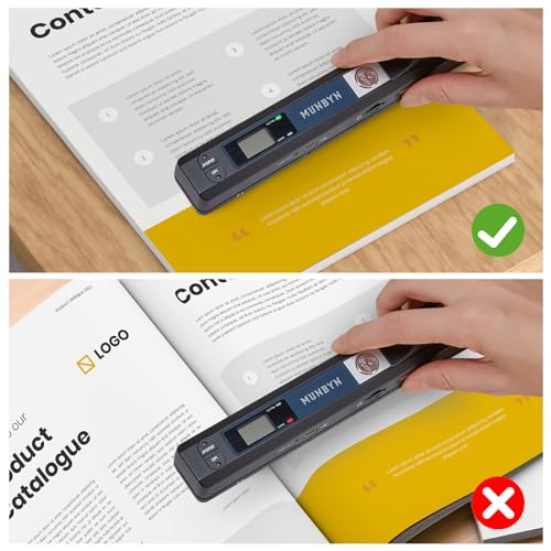 Portable Scanner for A4 Documents Photos, 900 DPI, Flat Scanning, Includes 16G SD Card I7693