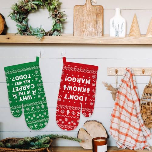 Funny Holiday Oven Mitts Pot Holders for Kitchen Cooking Baking M258024