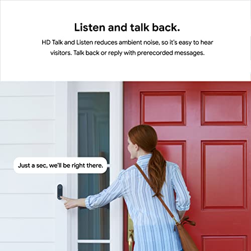 Video Doorbell with 24/7 Streaming, HDR Video, Night Vision, and Person Alerts E394790