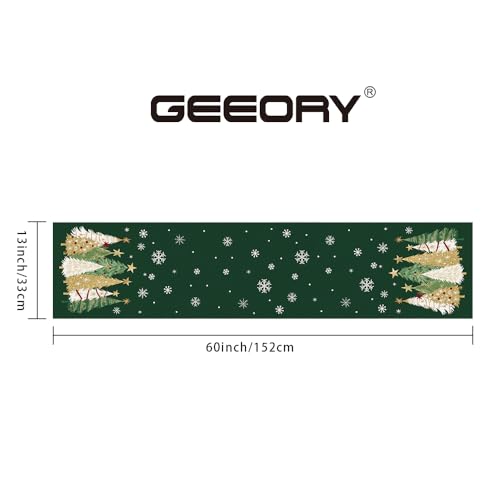 Christmas Table Runner 13x72 Inch, Red Winter Holiday Decor H348