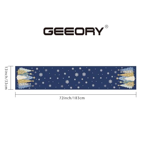 Christmas Table Runner 13x72 Inch, Red Winter Holiday Decor H348