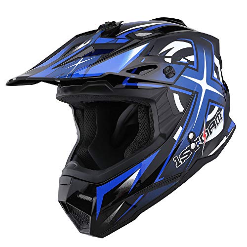 Adult Motocross Helmet Full Face Racing Style Matt Black D9788
