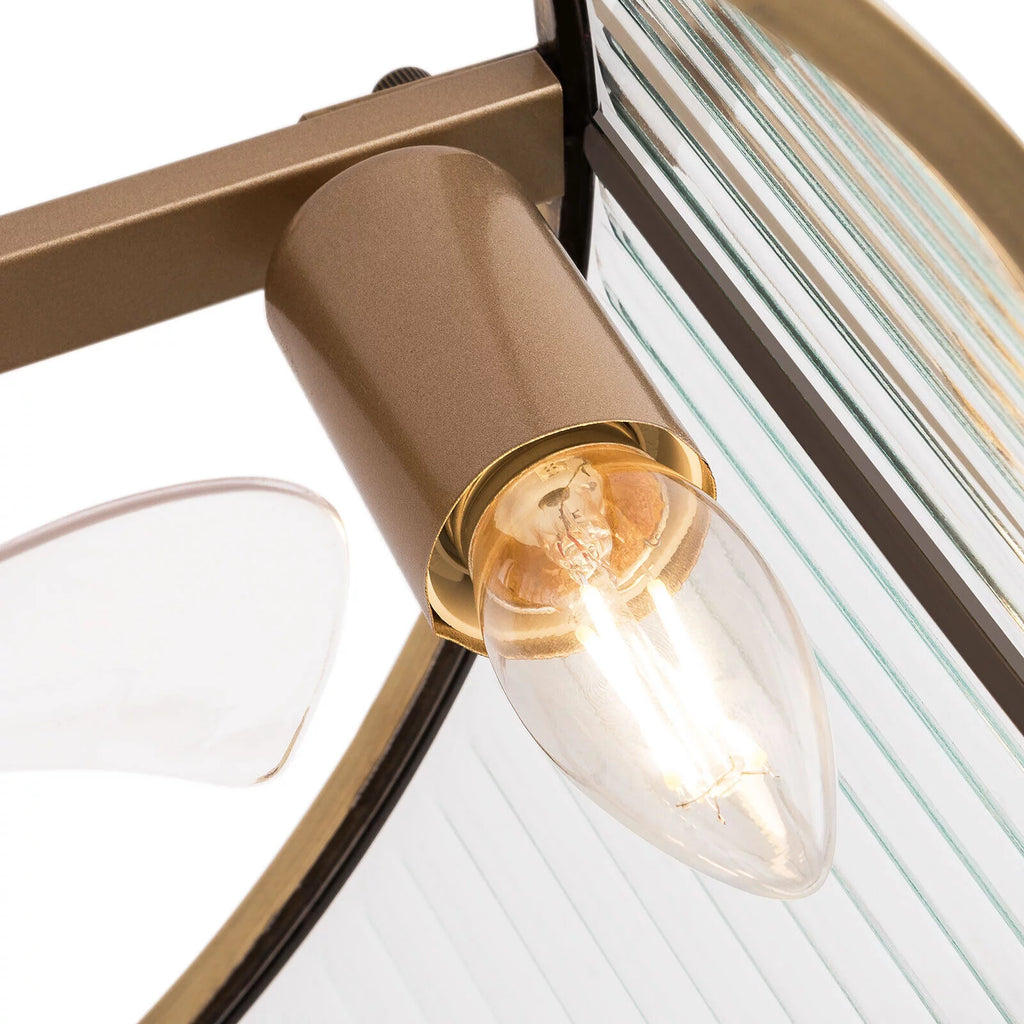 Farmhouse Ceiling Fan Light Gold With Remote Control S819588