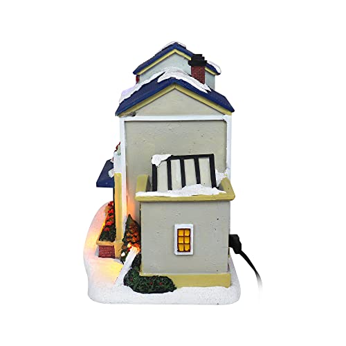 Lighted Musical Snow Village with Animated Kids Sledding A3584