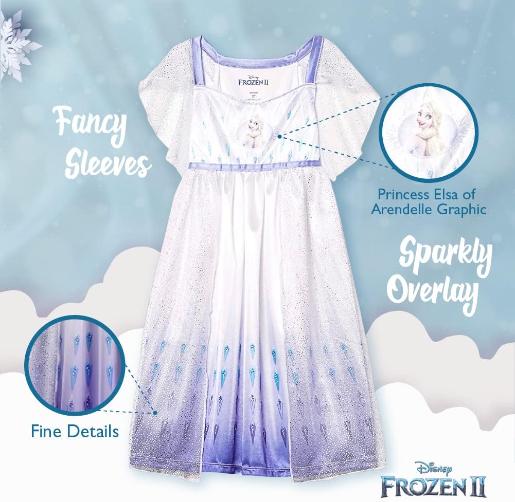 Girls' Frozen 2 Fantasy Gown Nightgown, 8 F95341