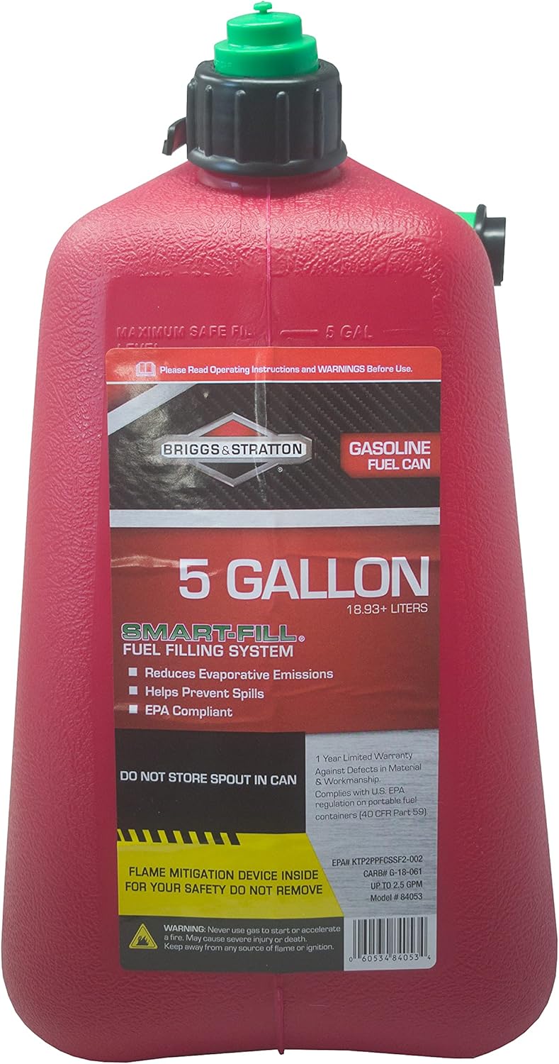 5 Gallon Gas Can with Smart Fill Spout, Red N422218