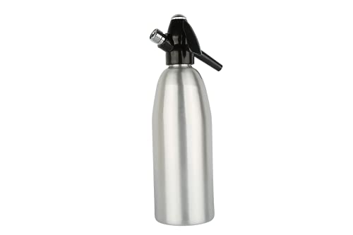Soda Siphon Aluminum 1 liter, For Creating Sparkling Water, Seltzer Water Maker, Soda Maker, Water Dispenser, Soda Dispenser, Carbonated Water, Uses Standard for 8 gram Co2 Cartridges