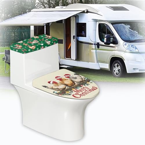 Christmas Toilet Lid and Tank Cover Set for Bathroom Decor K51670