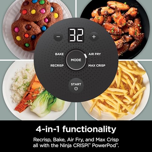 Air Fryer with Glass Containers, 4 QT & 6 Cup, Dishwasher Safe Z1664