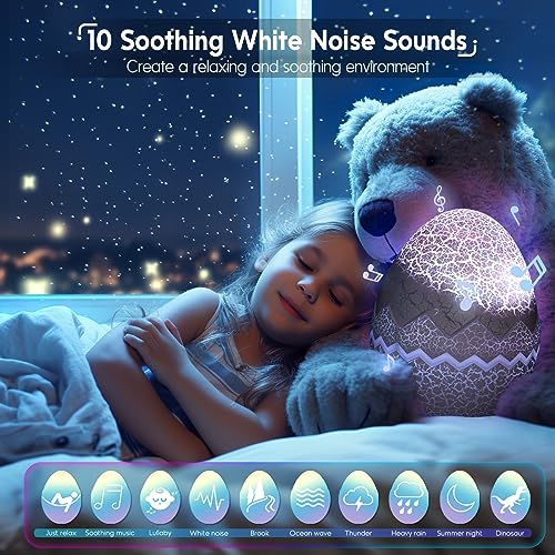 Star Projector with Bluetooth Speaker and White Noise for Bedroom T49326