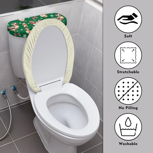 Christmas Toilet Lid and Tank Cover Set for Bathroom Decor K51670