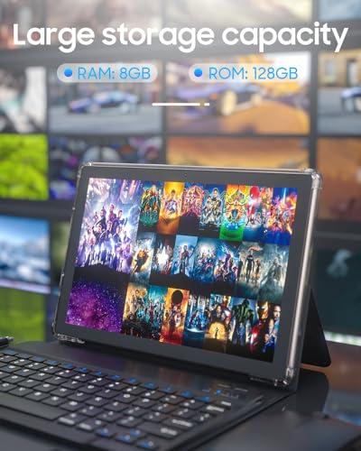 10 Inch Android Tablet with Keyboard Case Mouse Stylus J550018