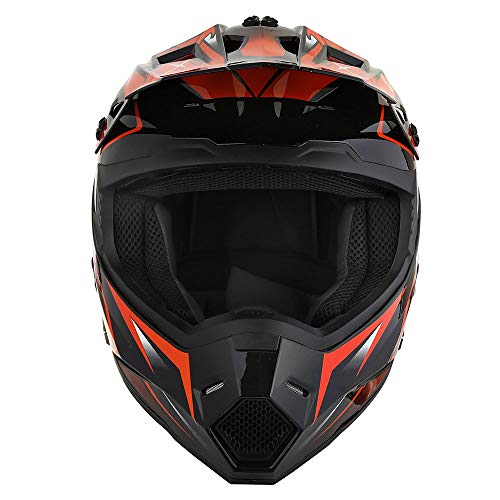 Adult Motocross Helmet Full Face Racing Style Matt Black D9788
