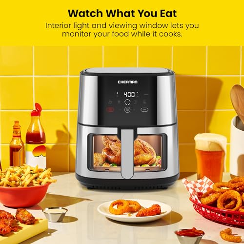 XL 8-Qt Touch Air Fryer, Digital Presets, Nonstick Dishwasher-Safe N17083