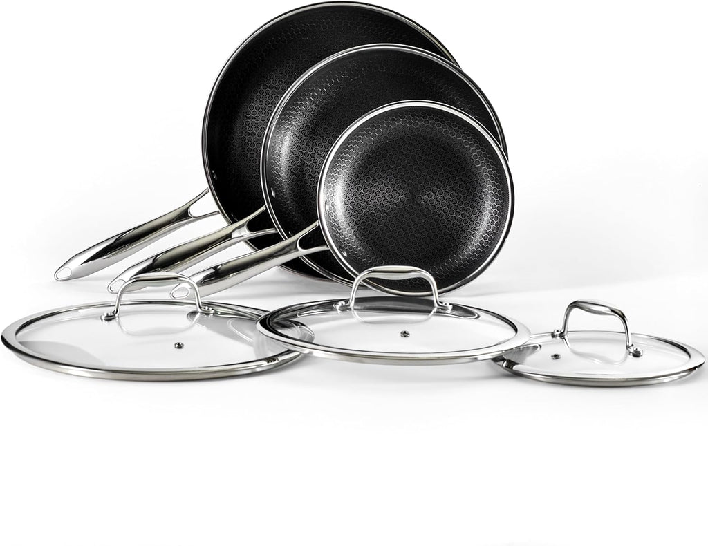 12 Piece Hybrid Stainless Steel Cookware Set with Lids, Stay Cool Handles T181235