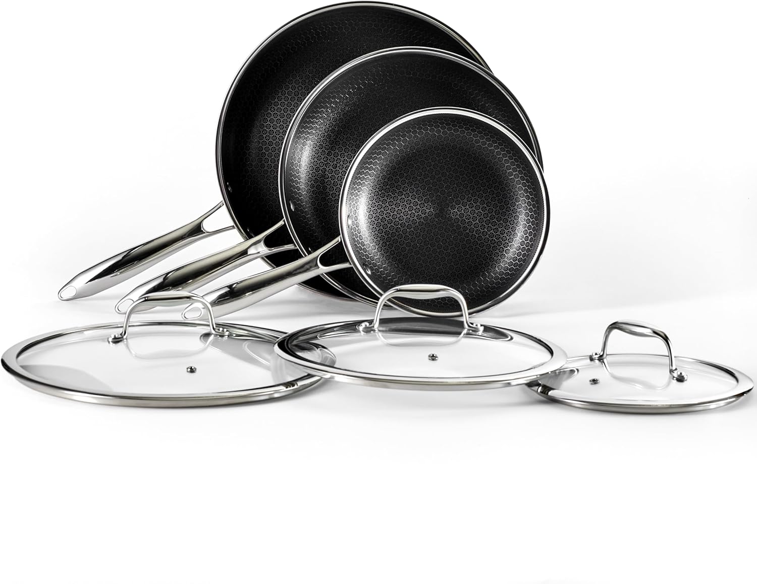 12 Piece Hybrid Stainless Steel Cookware Set with Lids, Stay Cool Handles T181235