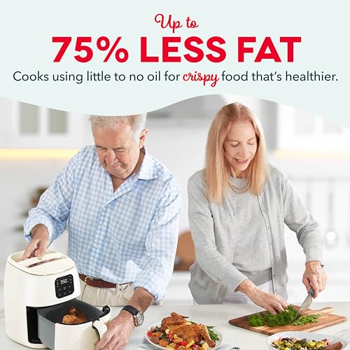 Electric Air Fryer Oven, 2.6 Qt., Grey, Compact Digital, Auto Shut Off S650981