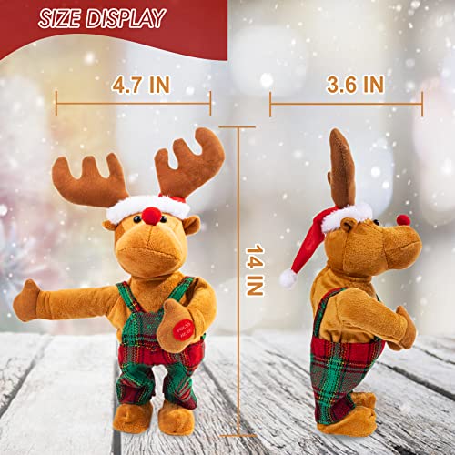 Animated Reindeer Plush Toy Christmas Singing Stuffed Animal L27908