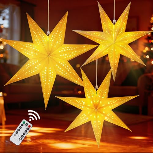 Christmas Paper Snowflake Lanterns with LED Lights for Holiday Party Decor A55544