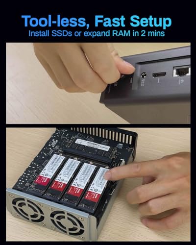 4-Bay SSD NAS Server, Quad-Core CPU, 8GB DDR5 RAM, 5GbE Port N174435