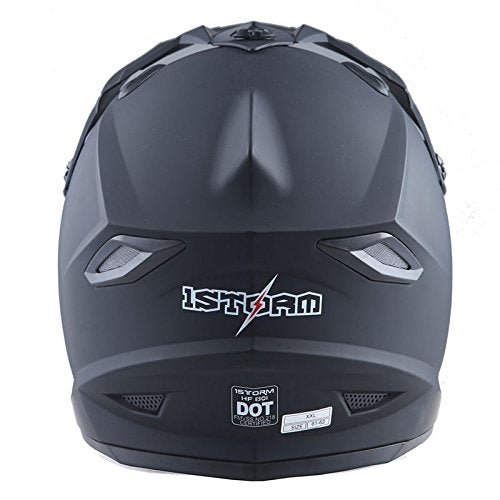 Adult Motocross Helmet Full Face Racing Style Matt Black D9788