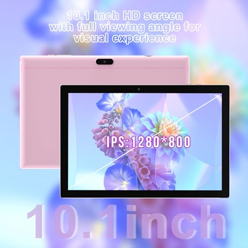 Tablet 10 inch Android 14 with Keyboard Case, Mouse, Stylus, 8GB+64GB, 1280*800 HD Touch Screen, 8MP Dual Camera, Wi-Fi Bluetooth, Blue B613