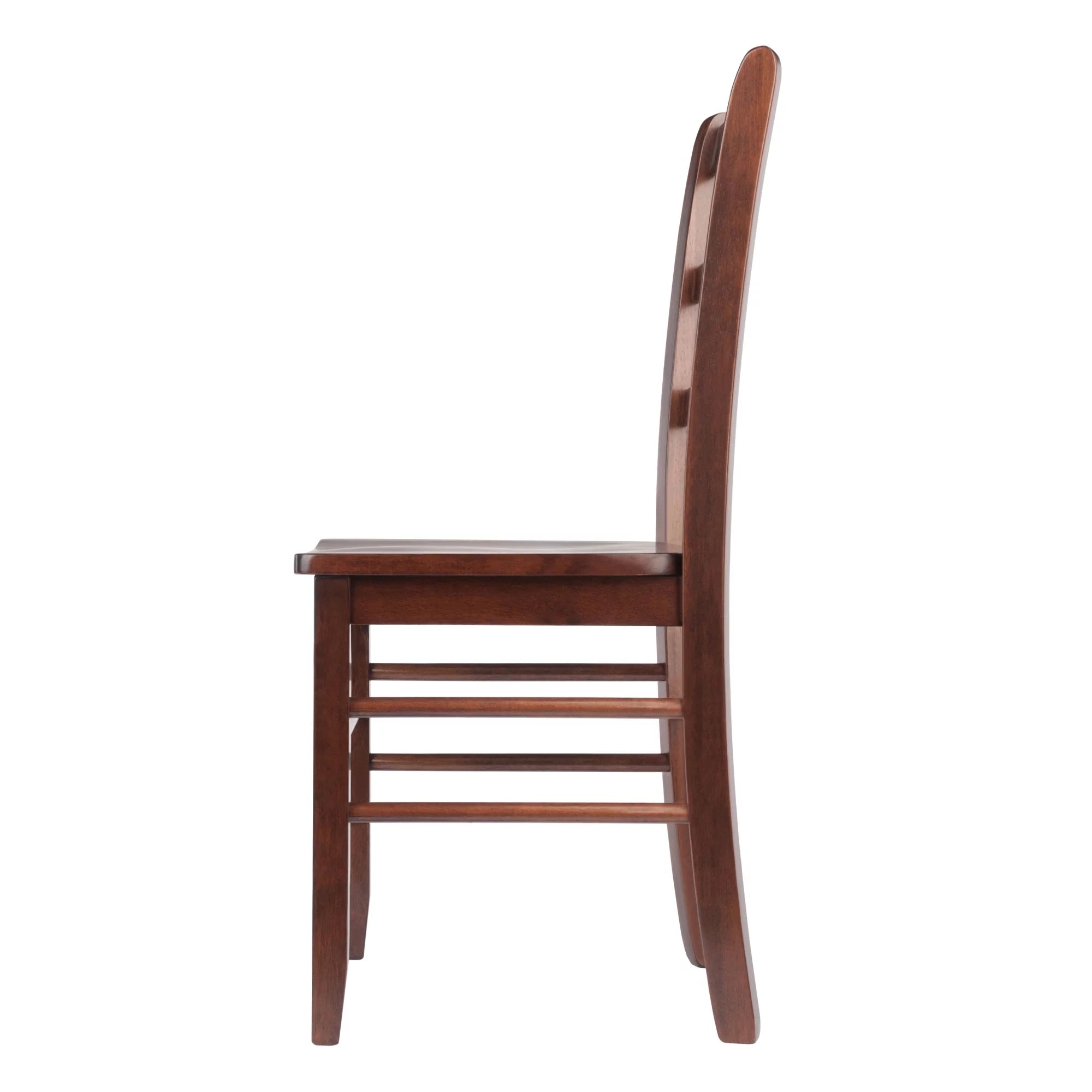 Round Drop Leaf Dining Table with 2 Ladder Back Chairs, Walnut Finish X760