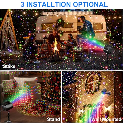 Christmas Laser Projector Light Outdoor, RGB Firefly Moving Lights, IP65 Waterproof for Garden Yard Party B711
