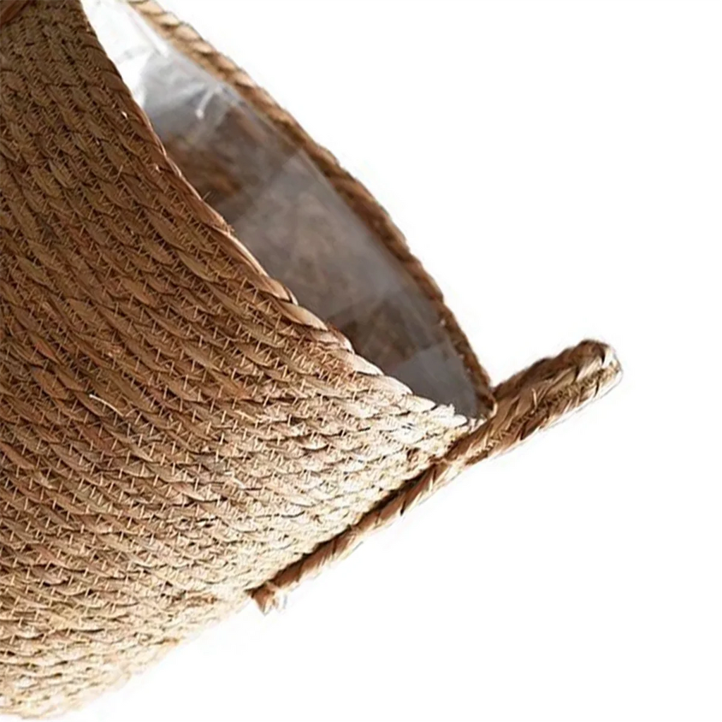 Wicker Seagrass Planter Basket with Woven Cover F351543