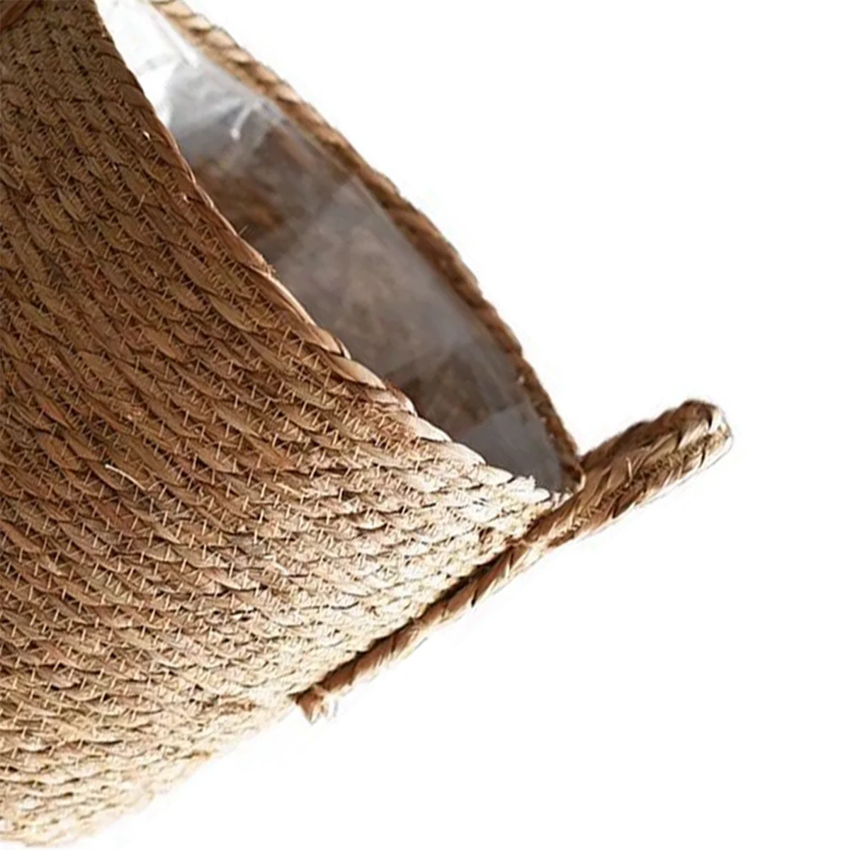 Wicker Seagrass Planter Basket with Woven Cover F351543
