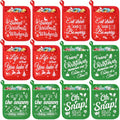 12 Pcs Christmas Pot Holders with Pockets Red Green Pocket Pot Holder Kitchen Hot Pad Oven Mitts Farmhouse Potholders for Kitchen Cooking Baking